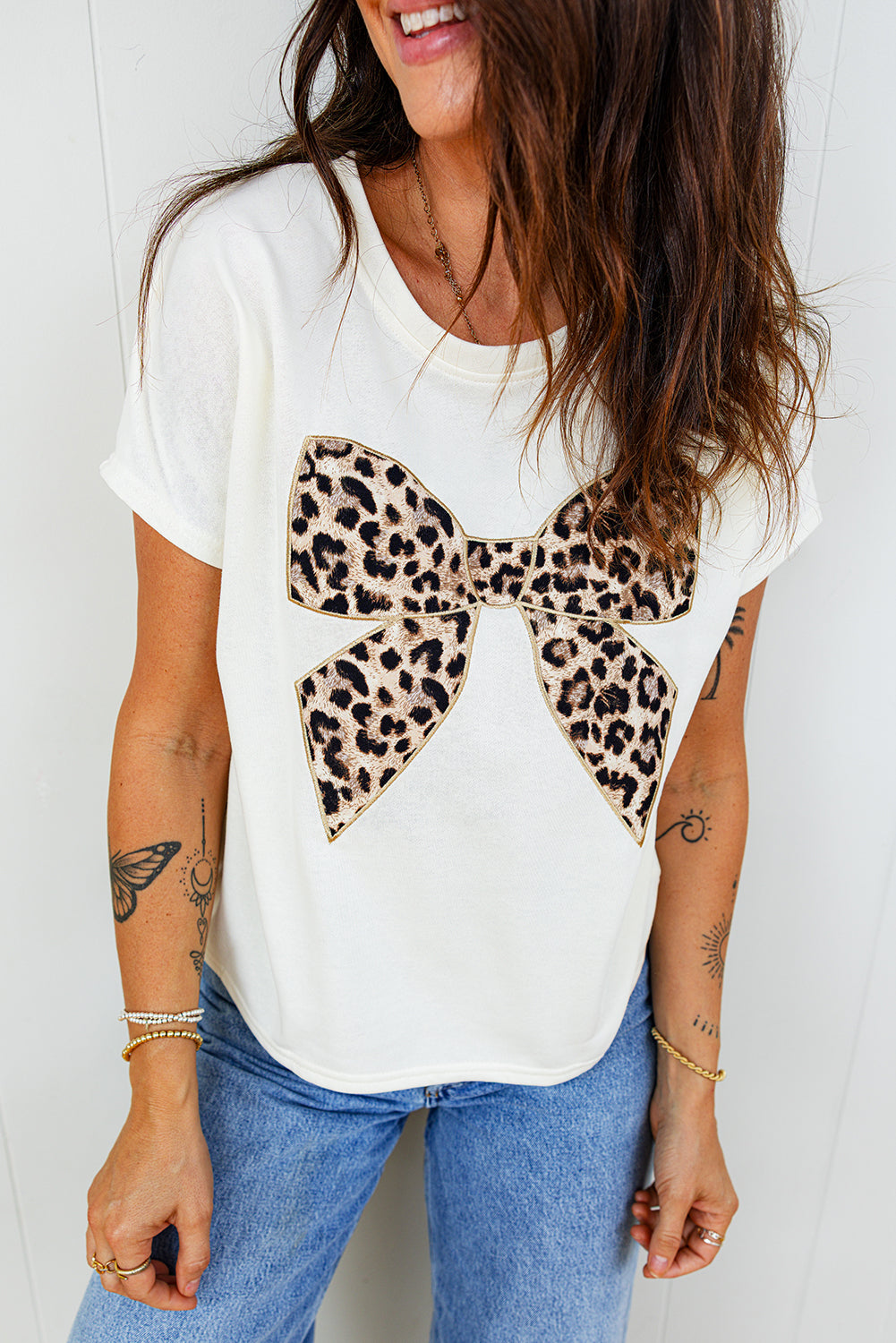 Leopard Bow T-Shirt