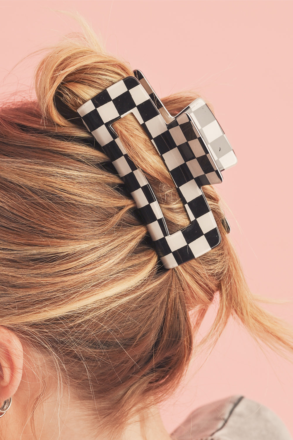 Checkered Hair Clip