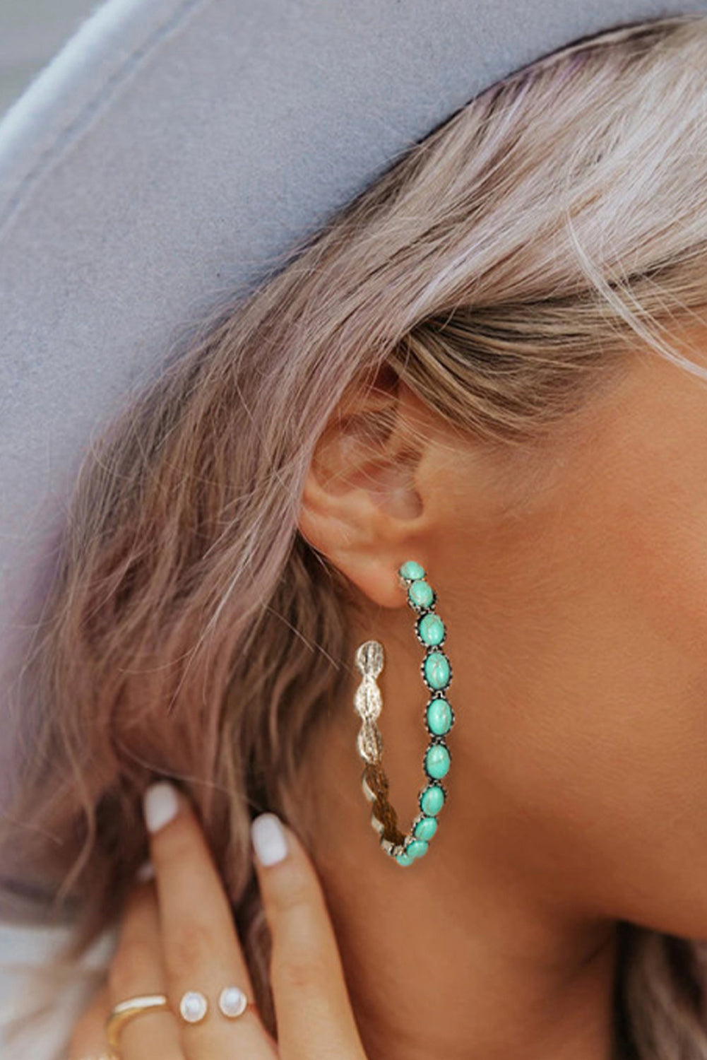 Turquoise Retro Earrings