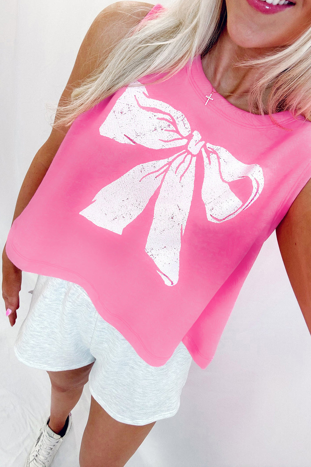 Pink Bow Tank Top