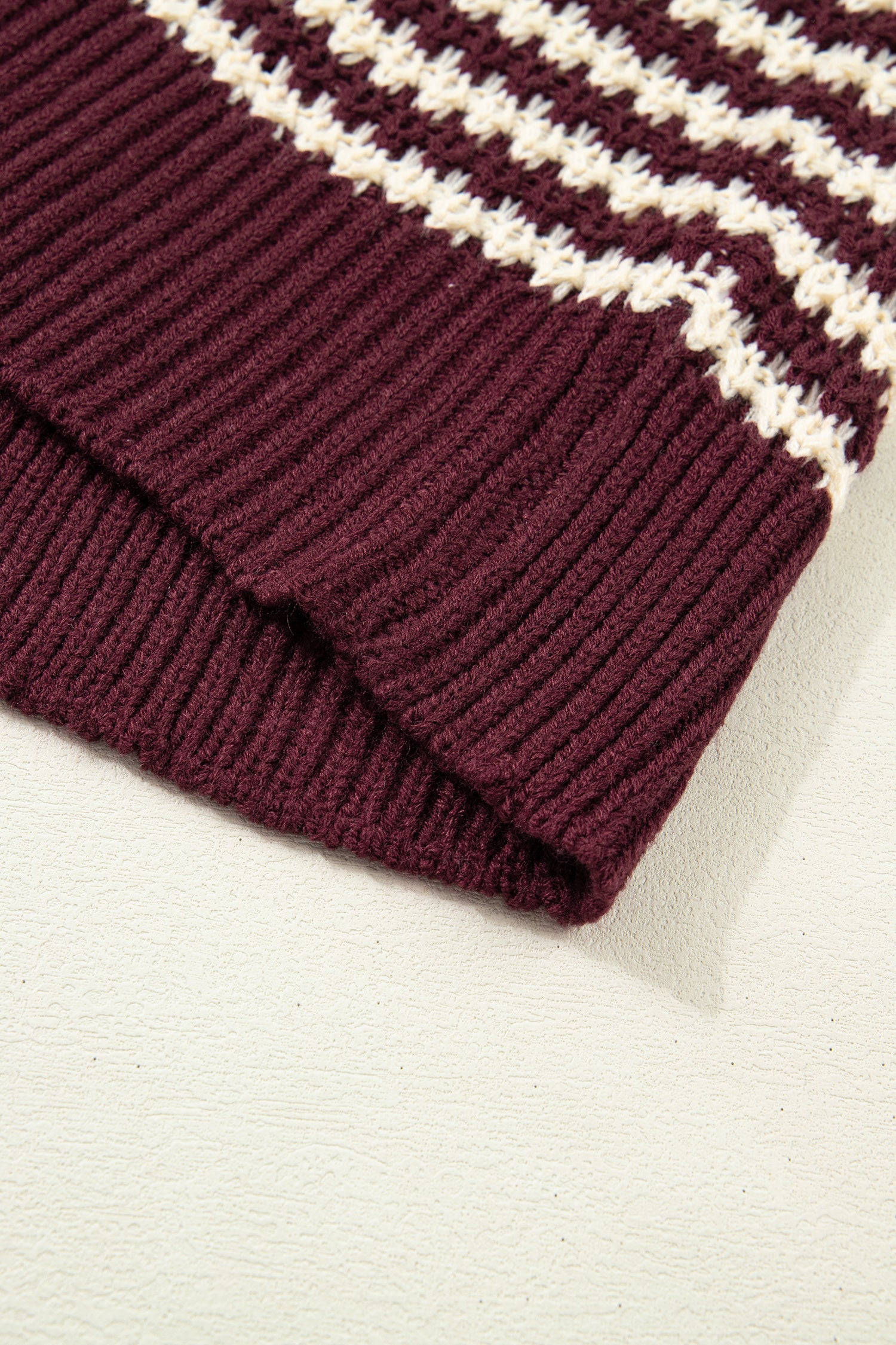 Striped Draped Sleeve Sweater