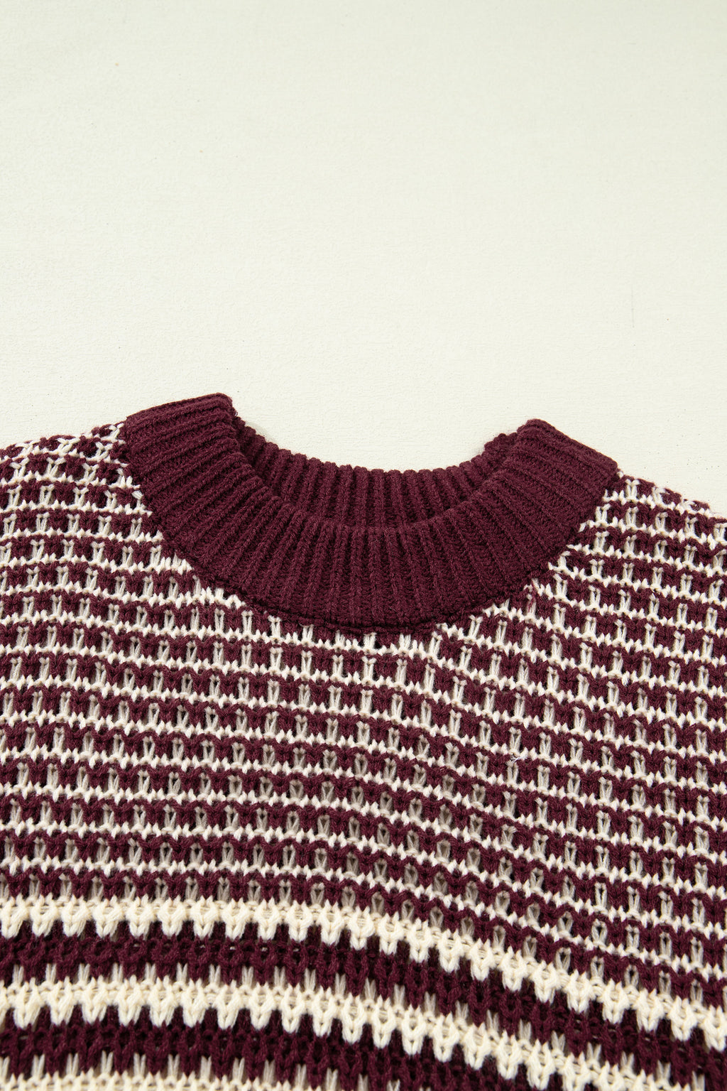 Striped Draped Sleeve Sweater