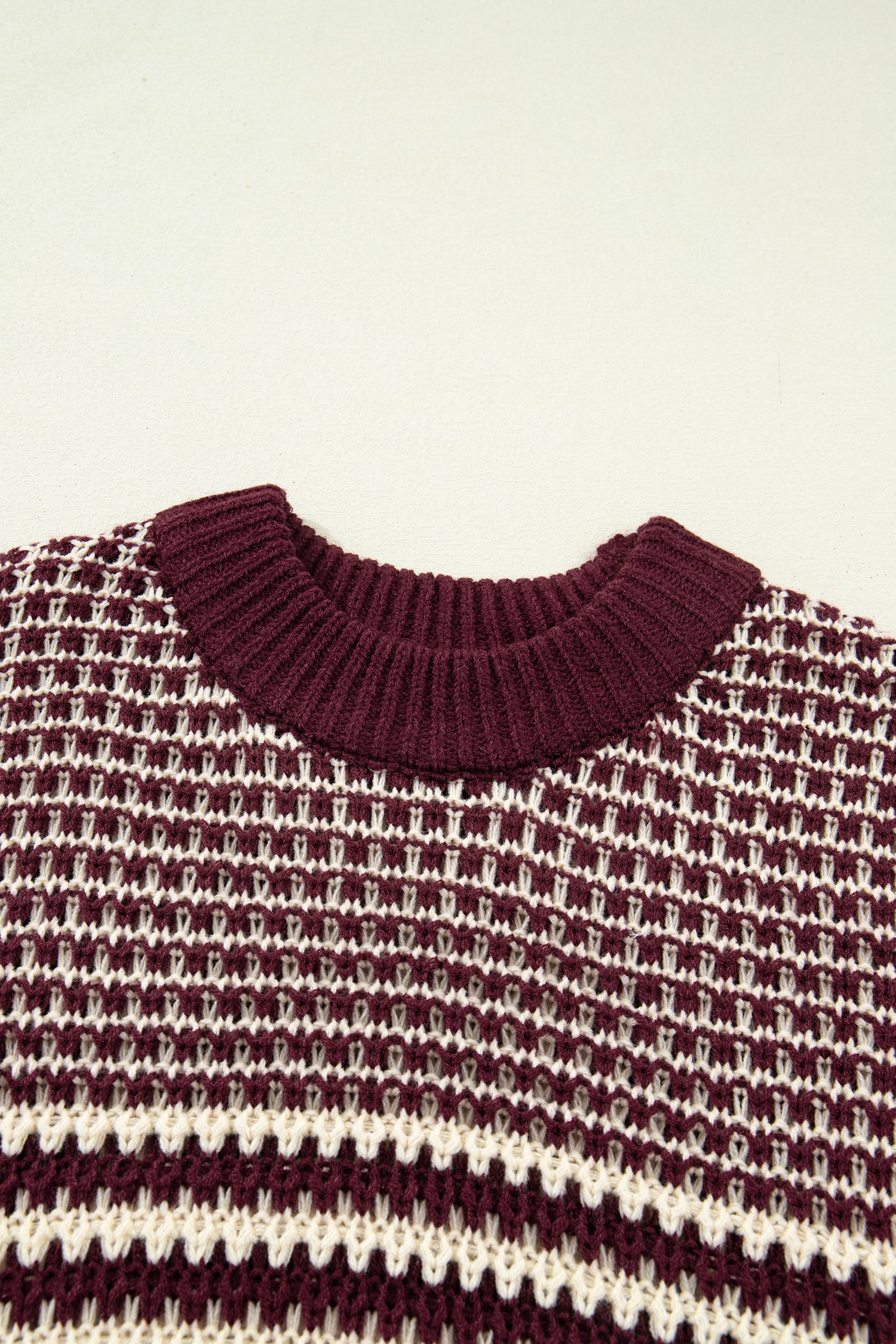 Striped Draped Sleeve Sweater