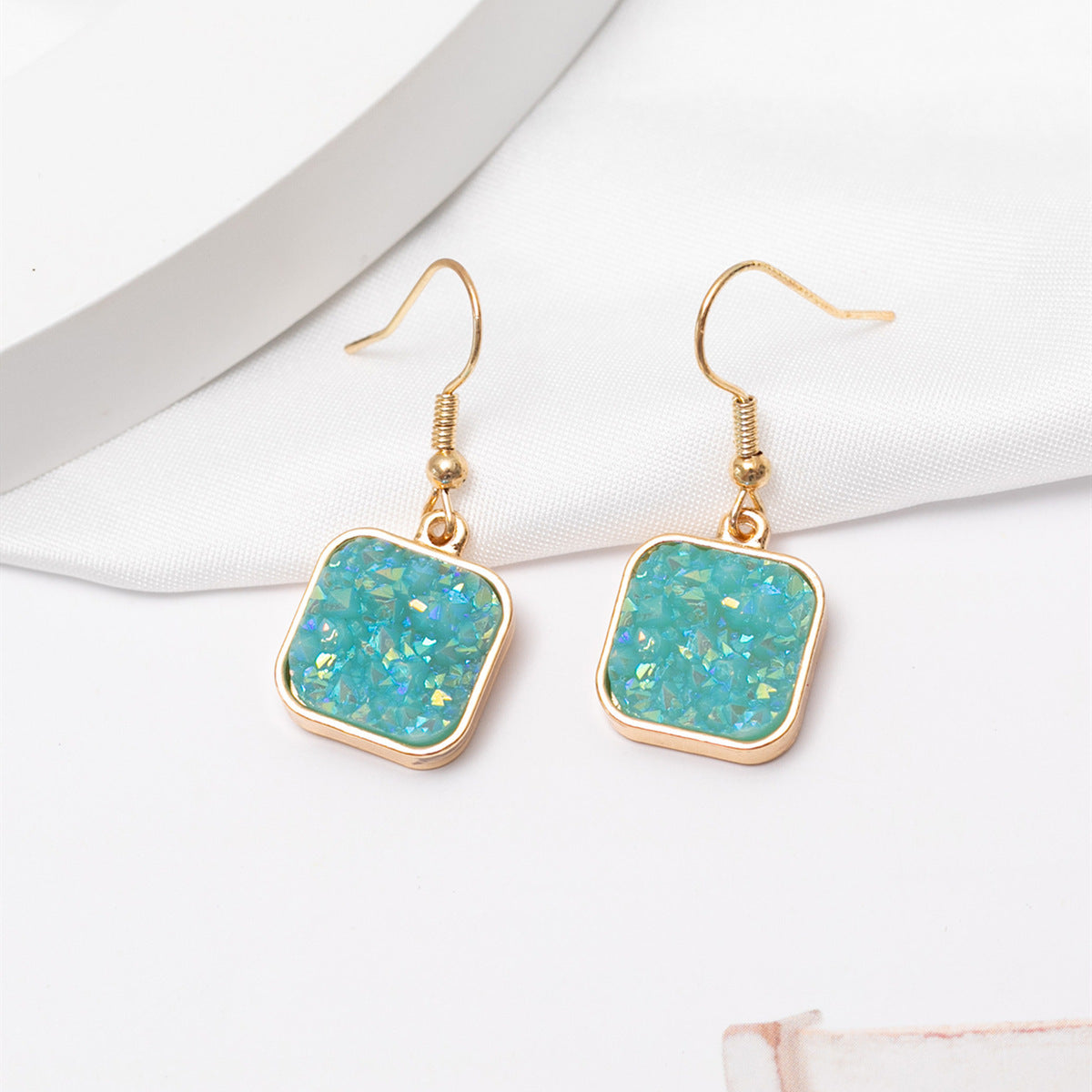 Metal Square Earrings