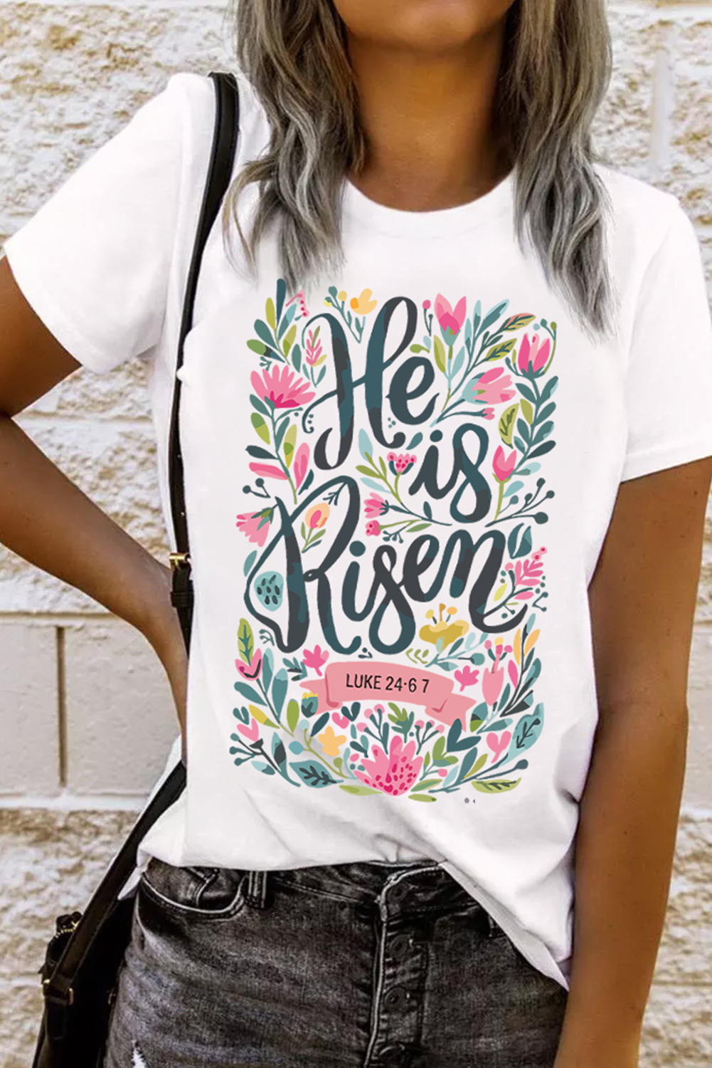 He is Risen Floral T-Shirt