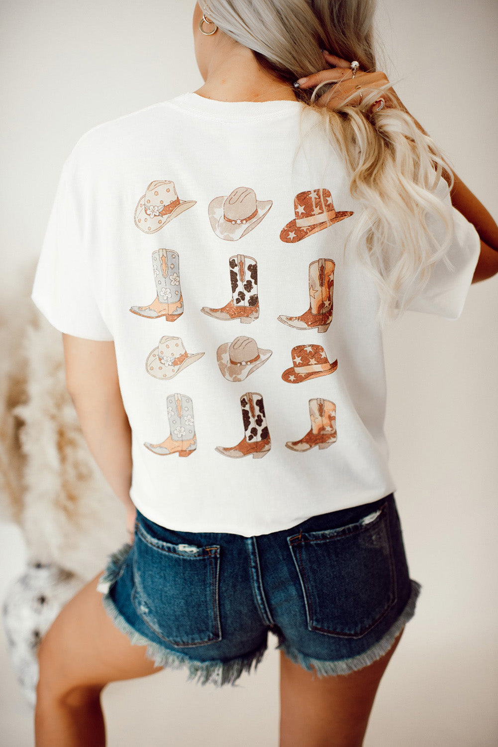 Double-Side Cowboy Hat & Boots Graphic Tee