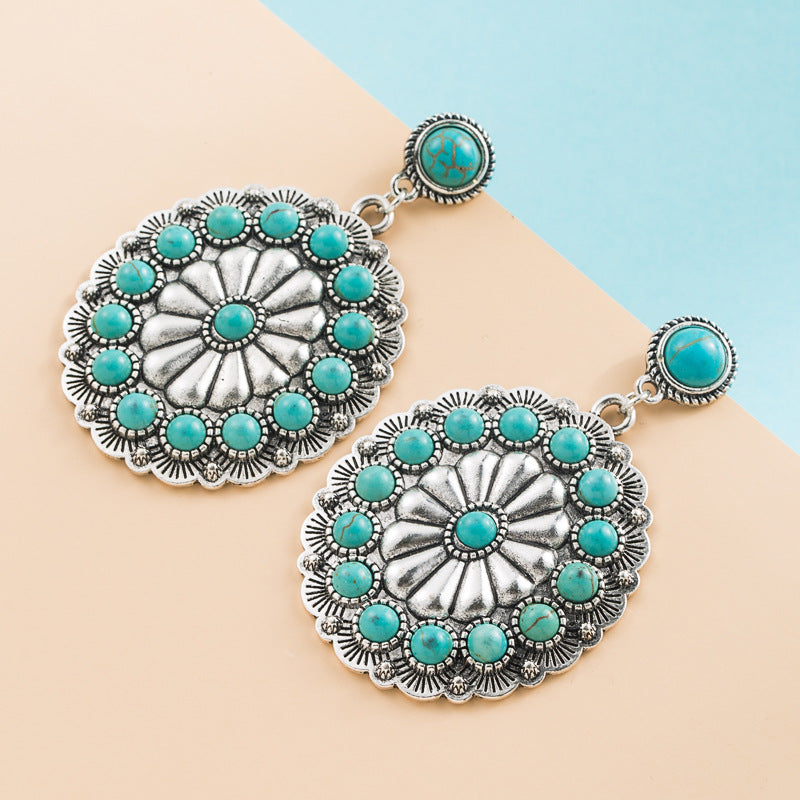 Silver And Turquoise Earrings
