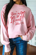 You are so Loved Bow Graphic Pullover Top