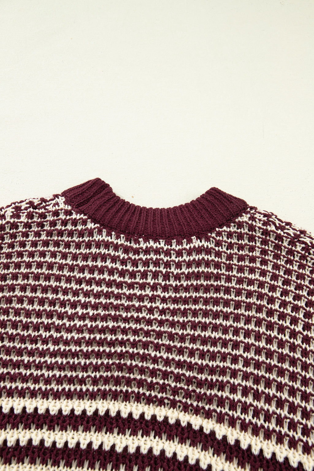 Striped Draped Sleeve Sweater