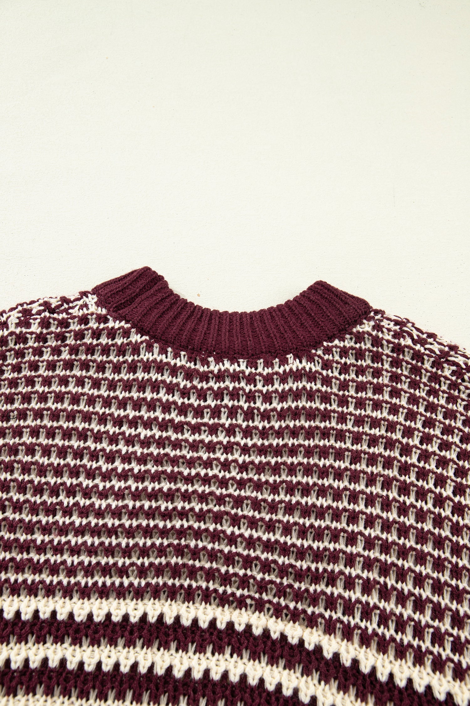 Striped Draped Sleeve Sweater