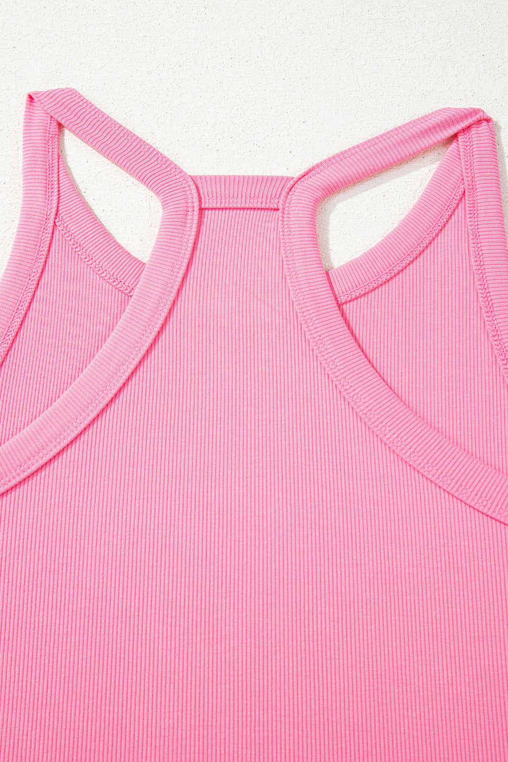 Slim Ribbed Tank Top and Sweatpants Set