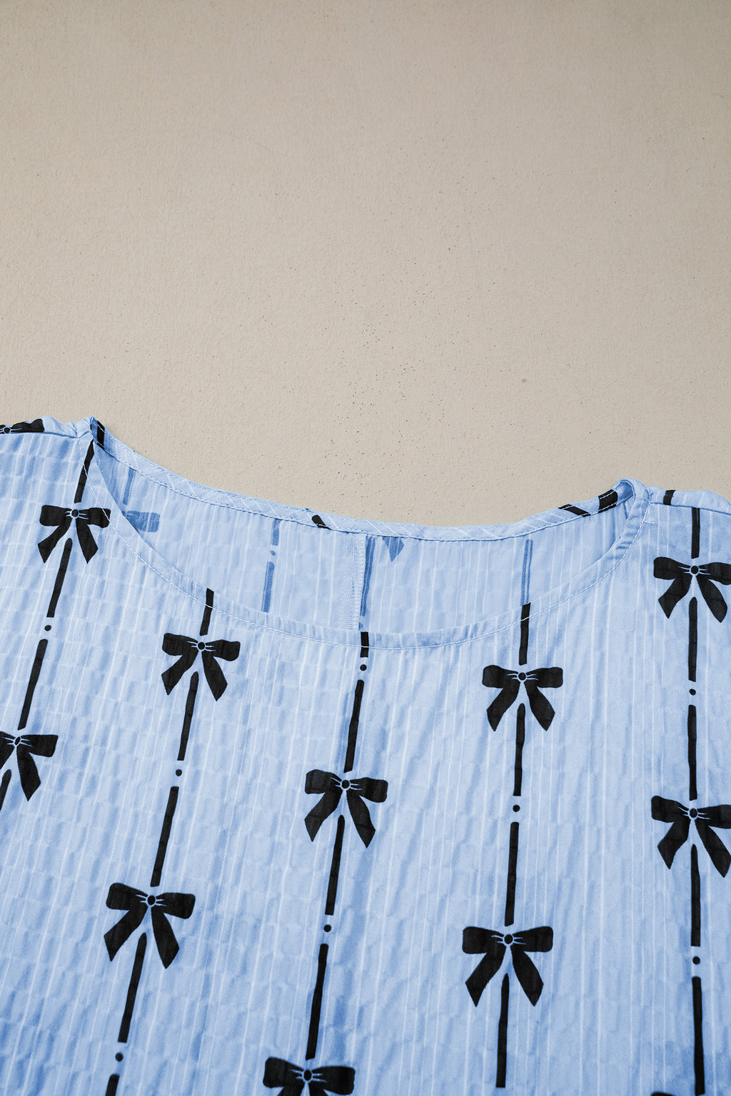 Bow Puff Short Sleeve Top