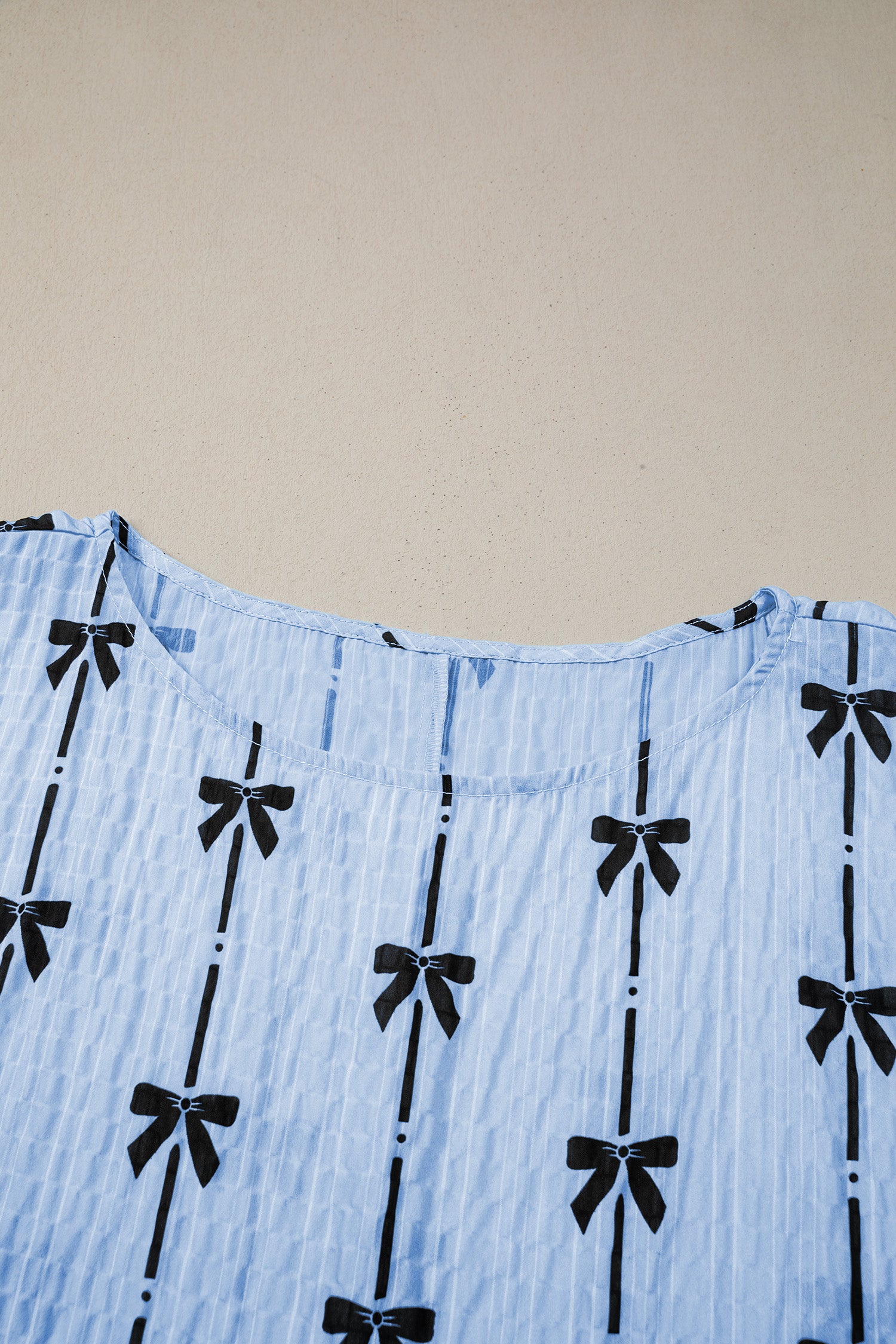 Bow Puff Short Sleeve Top