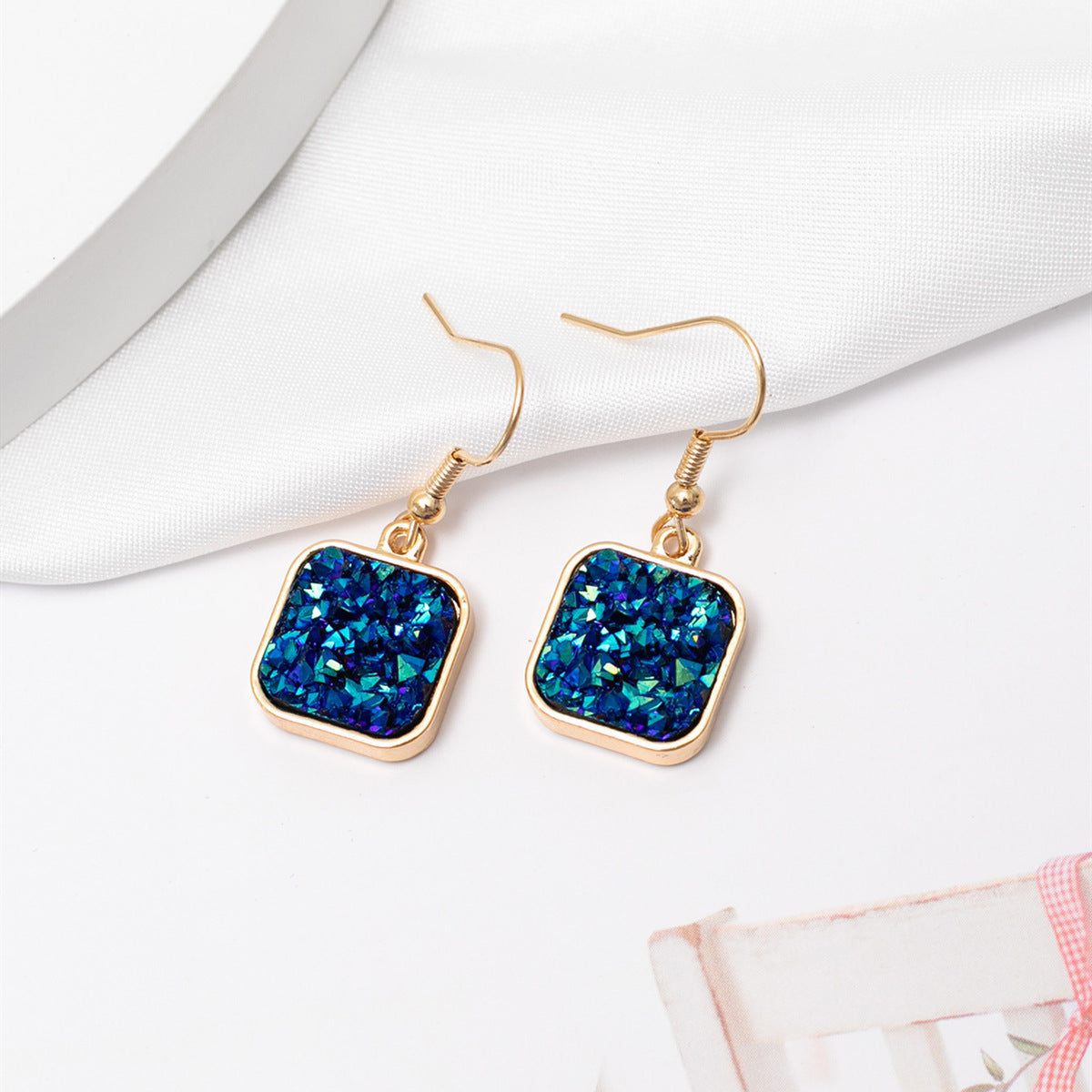 Metal Square Earrings