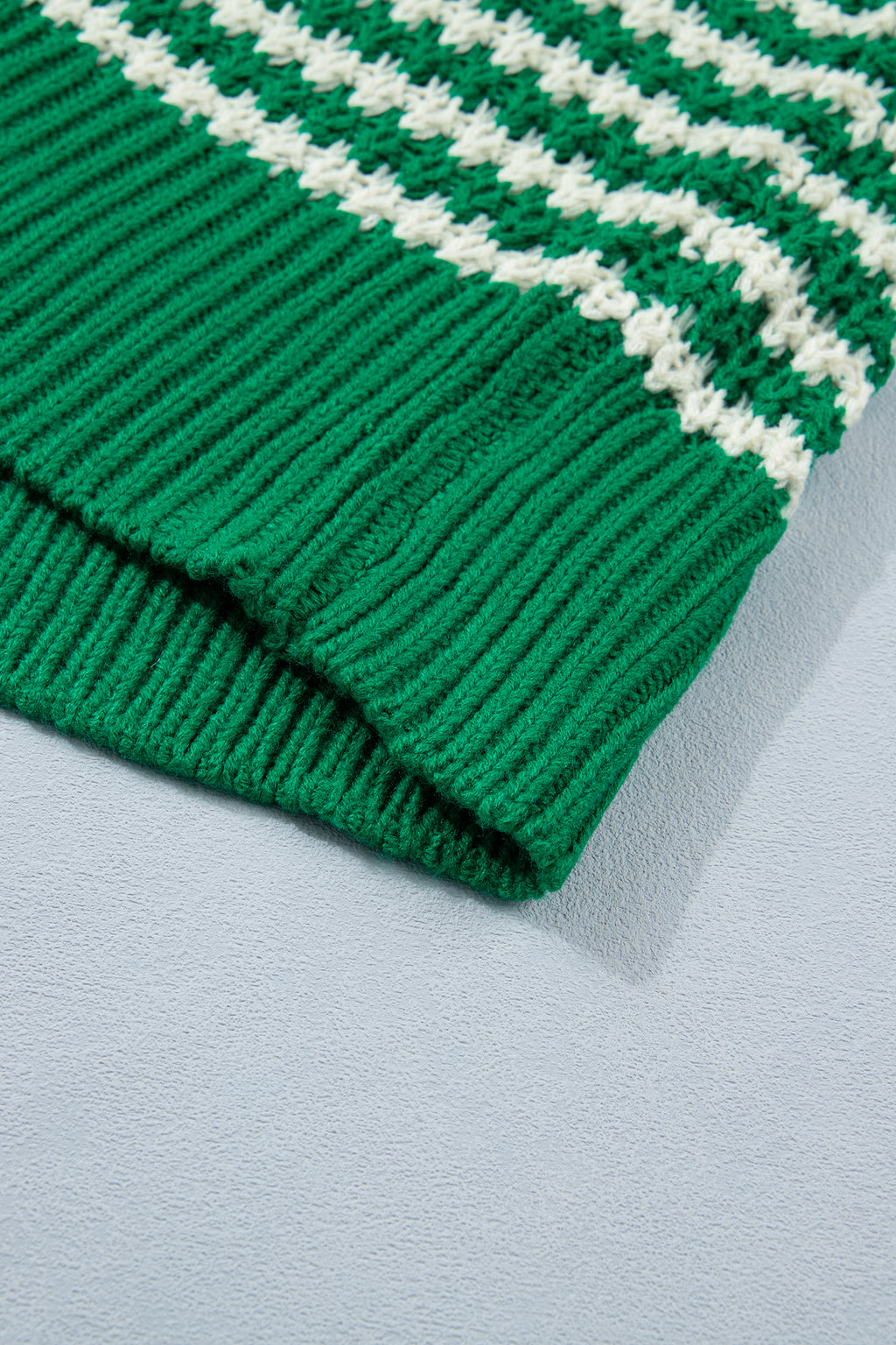 Striped Draped Sleeve Sweater