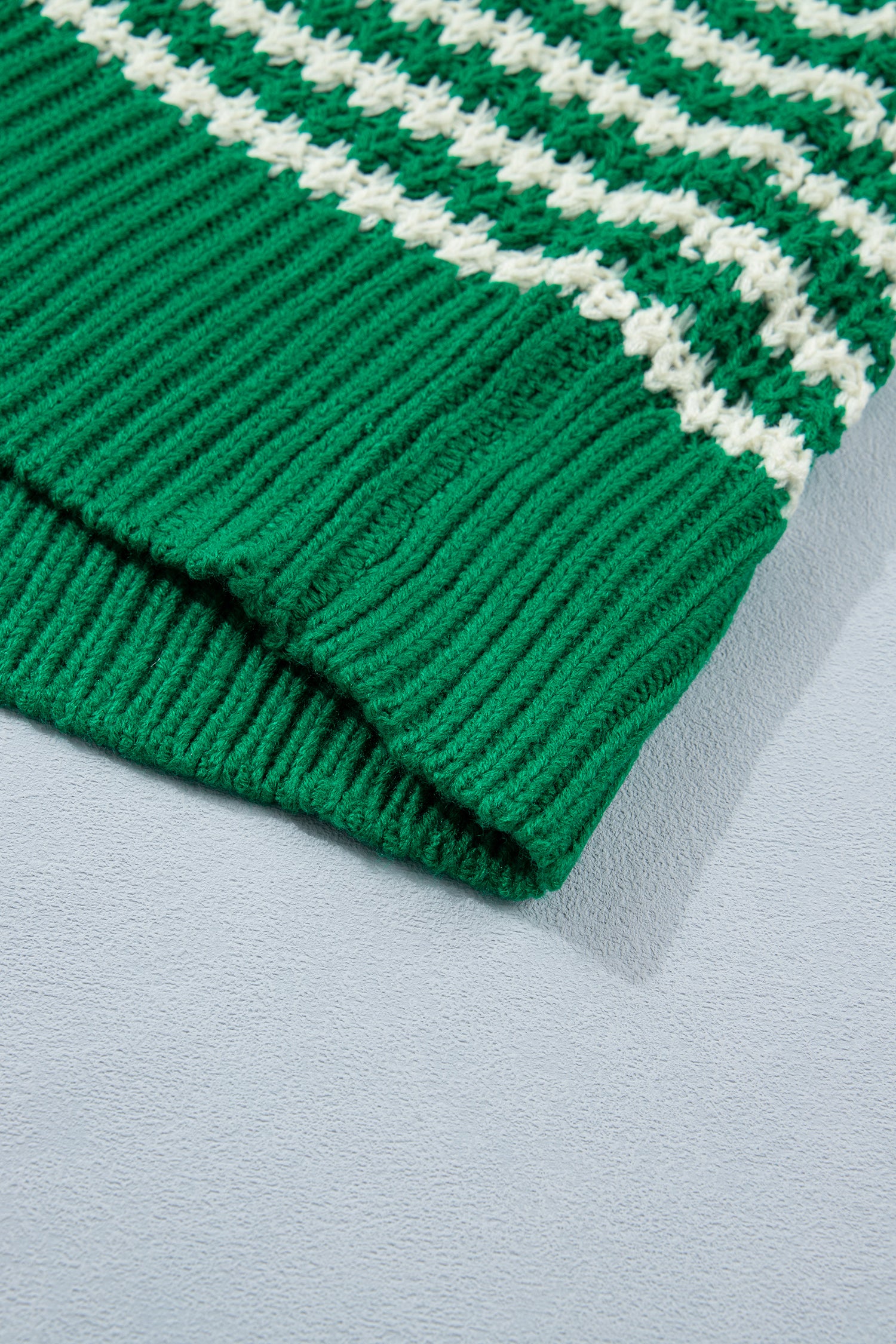 Striped Draped Sleeve Sweater