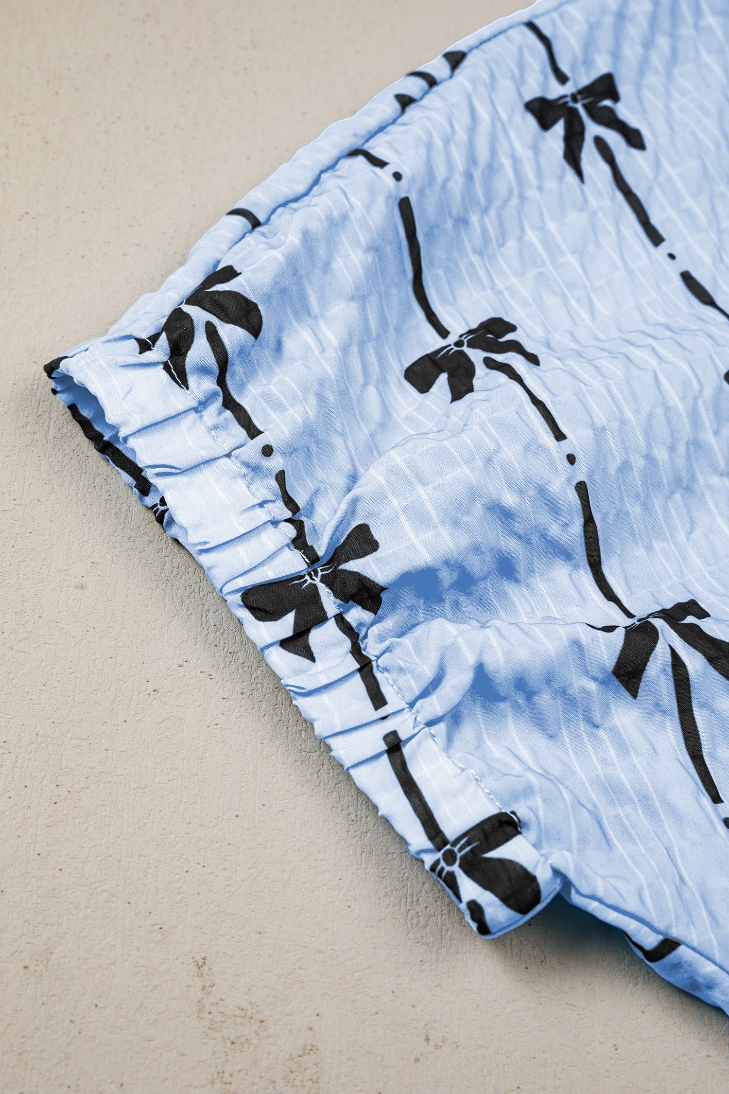 Bow Puff Short Sleeve Top