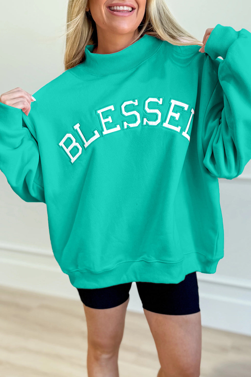 Blessed Mock Neck Sweatshirt