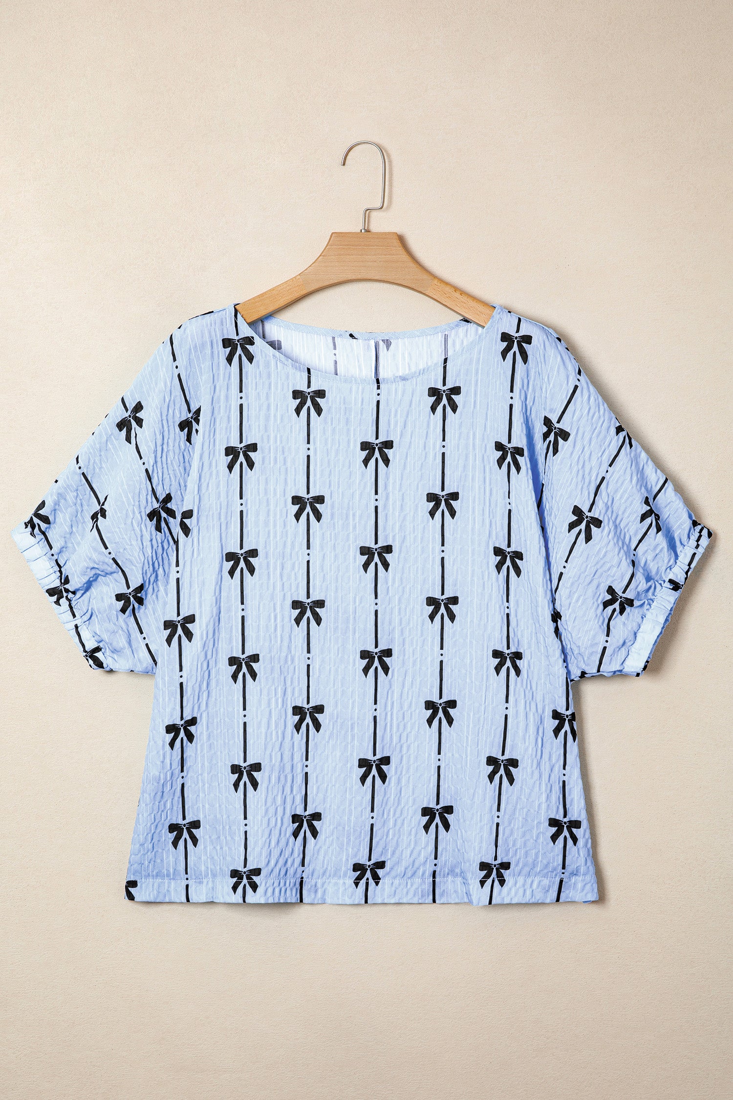 Bow Puff Short Sleeve Top