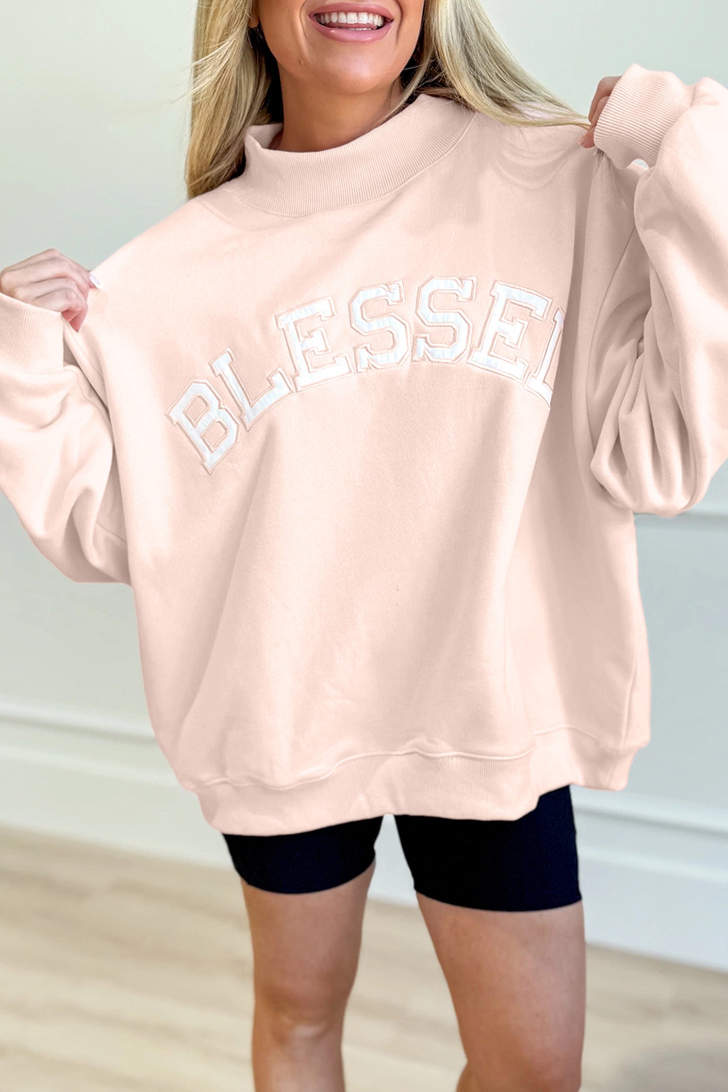 Blessed Mock Neck Sweatshirt