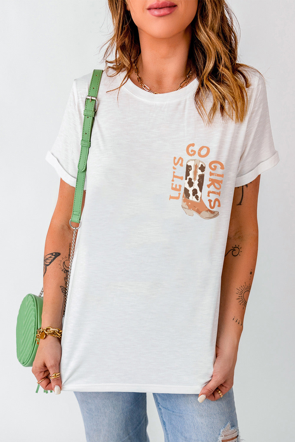 Double-Side Cowboy Hat & Boots Graphic Tee