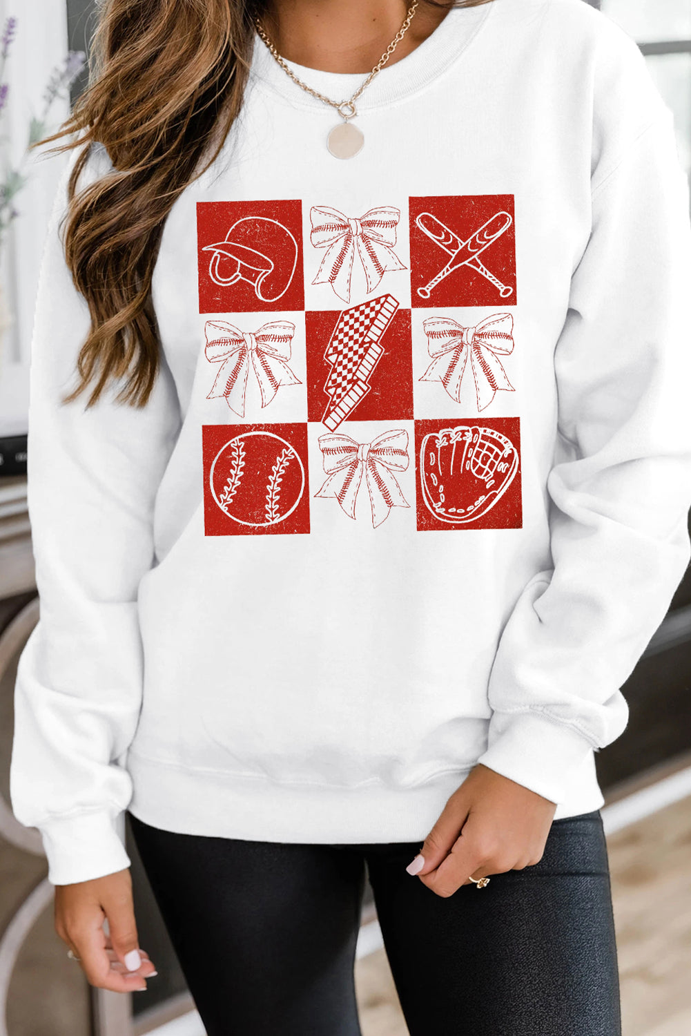 Baseball Graphic Casual Sweatshirt