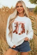 Bow Boots Graphic Sweater