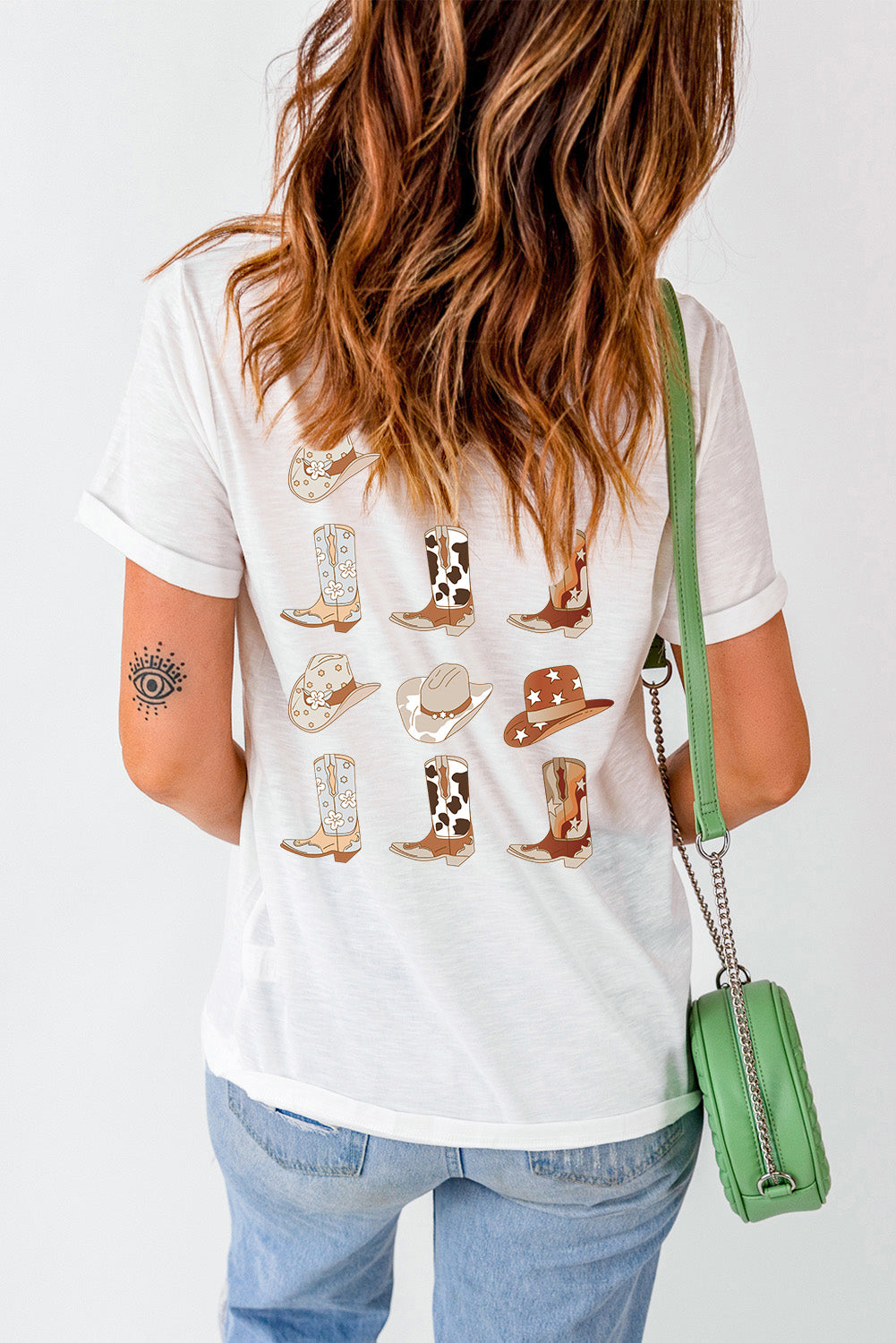 Double-Side Cowboy Hat & Boots Graphic Tee