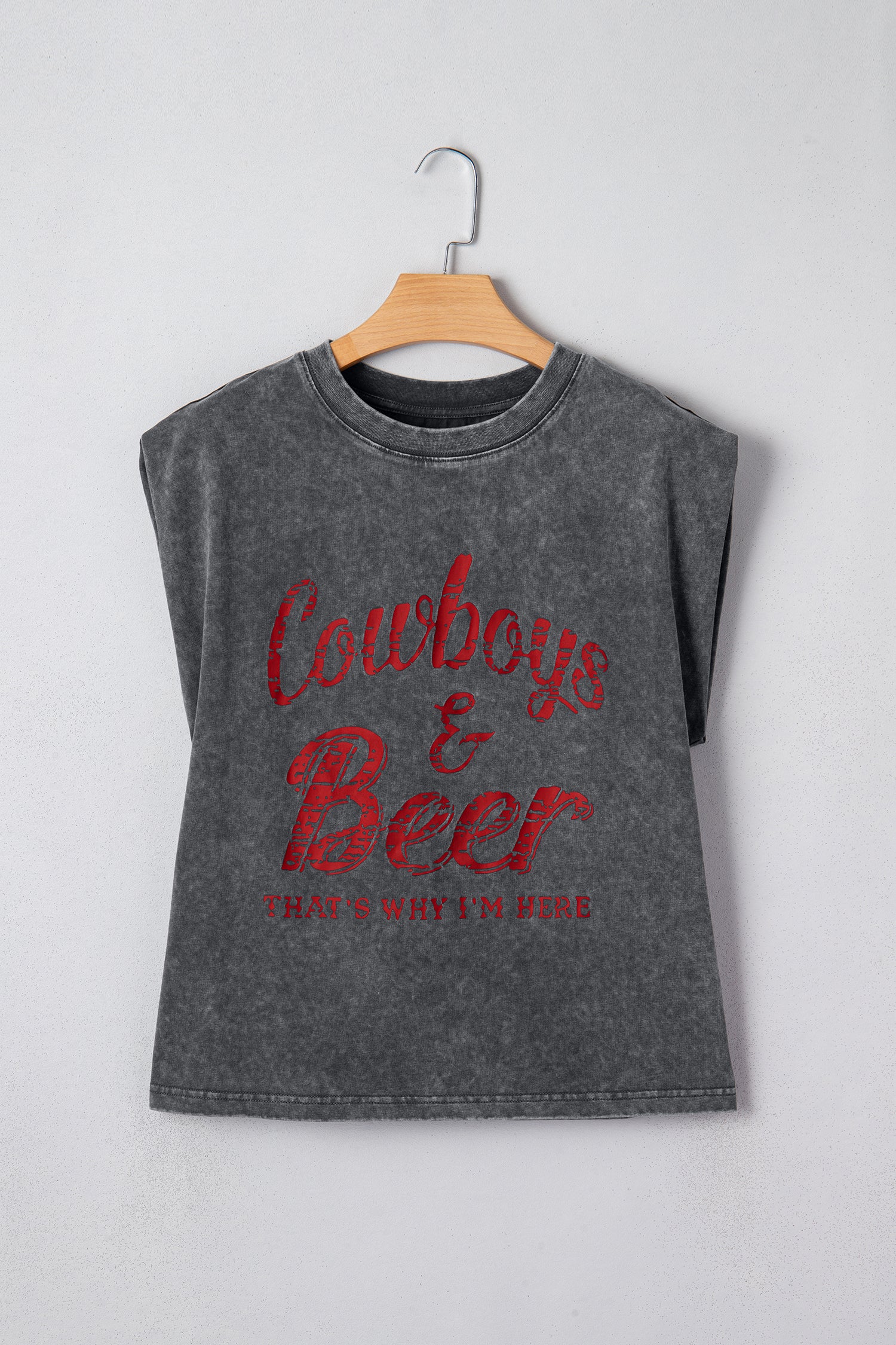 Cowboy & Beer Western Graphic Tank Top