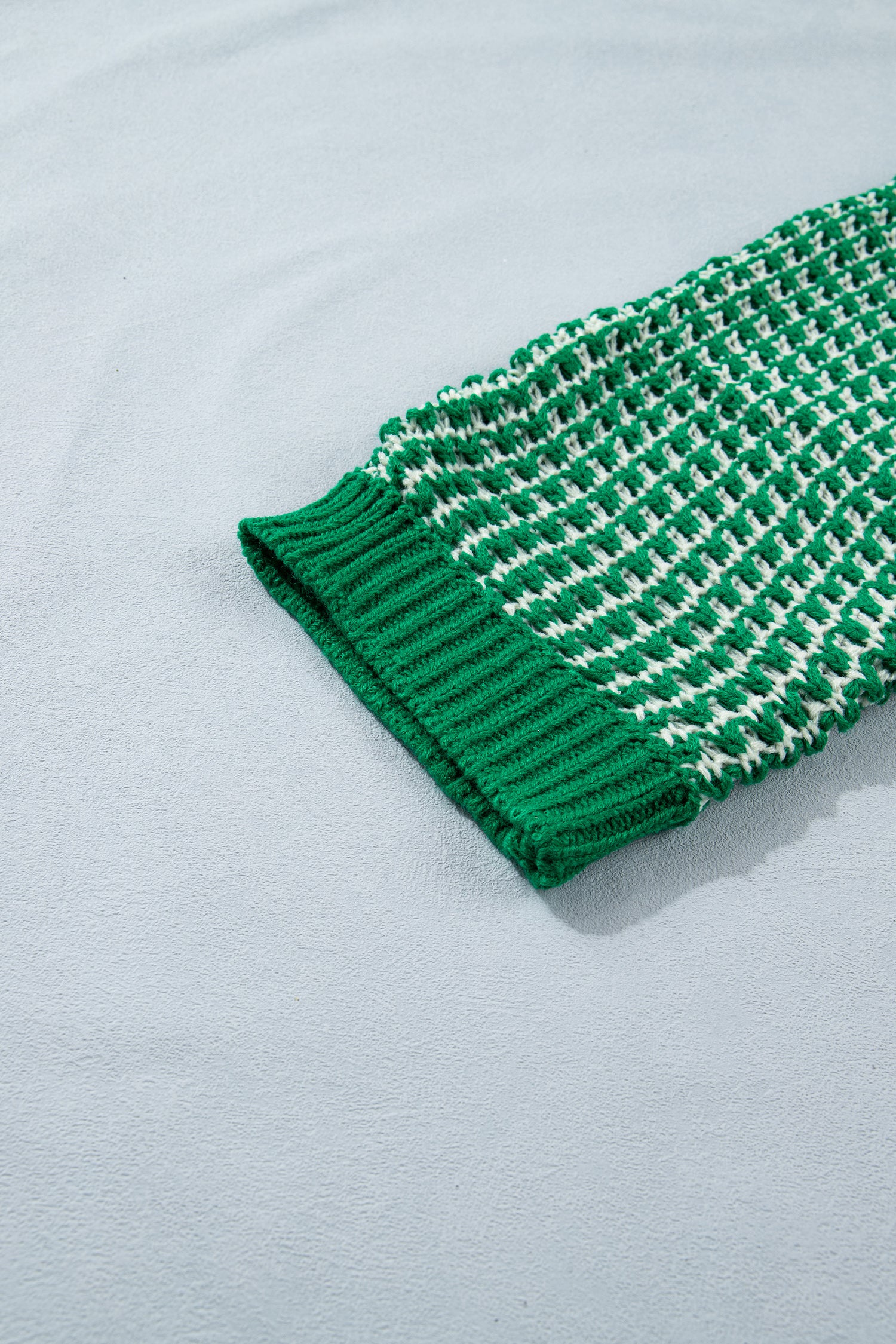 Striped Draped Sleeve Sweater