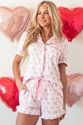 Bowknot Short Sleeve and Shorts Pajama Set