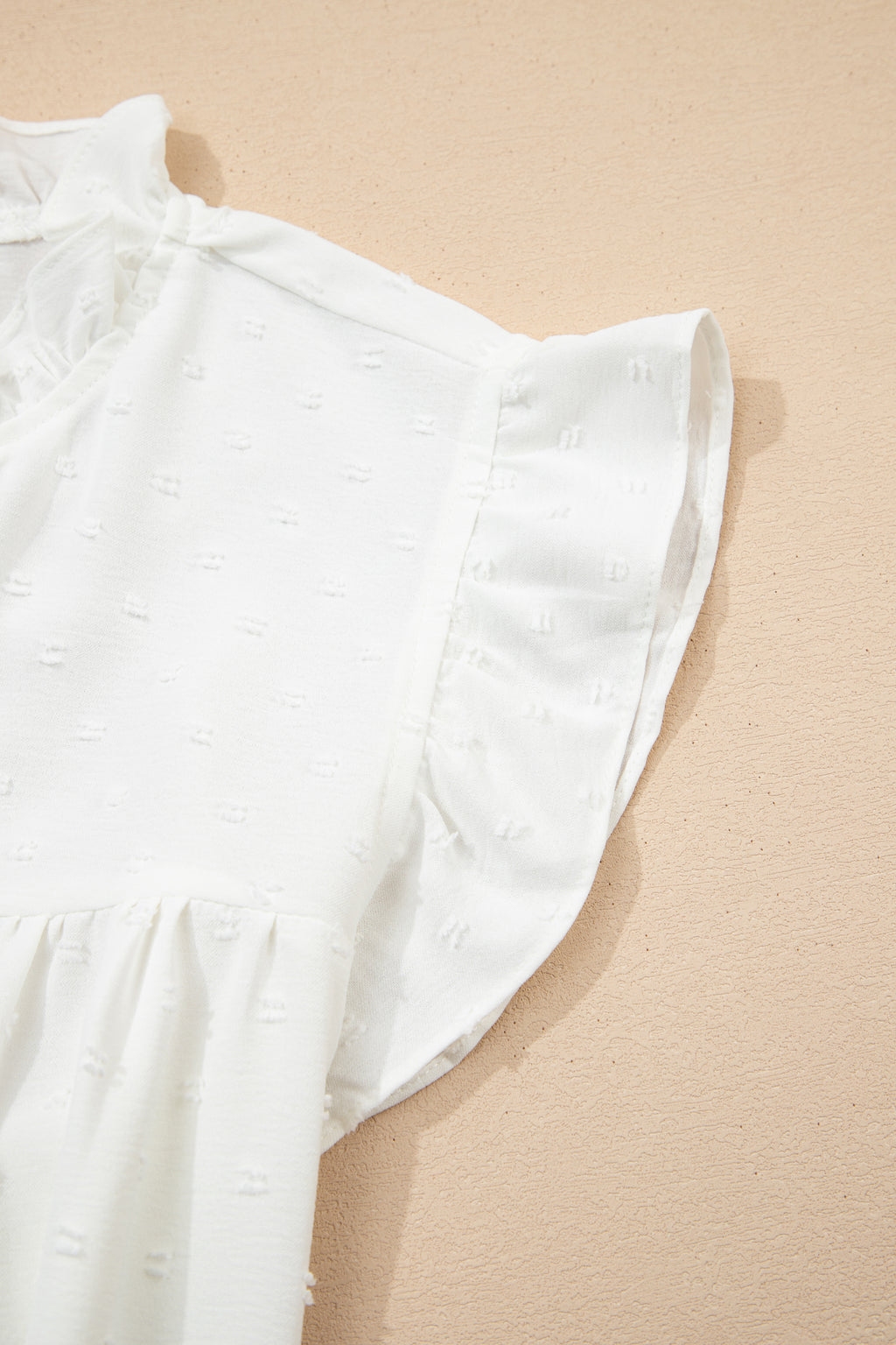 Plus Size Swiss Dot Ruffle Lace V Neck Tank Top