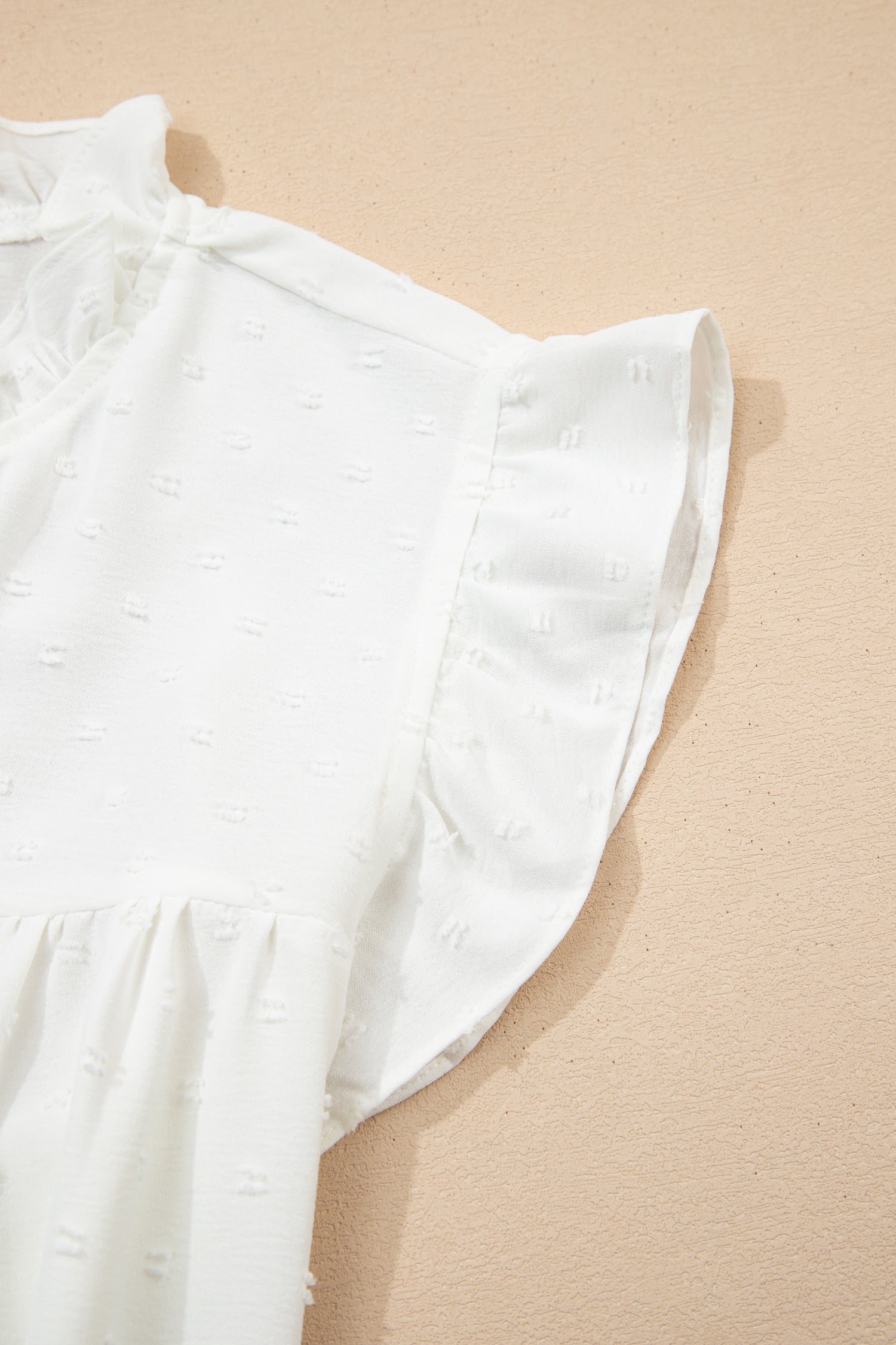 Plus Size Swiss Dot Ruffle Lace V Neck Tank Top