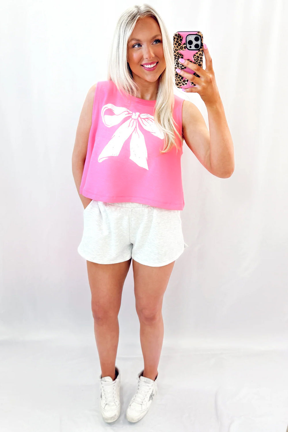 Pink Bow Tank Top