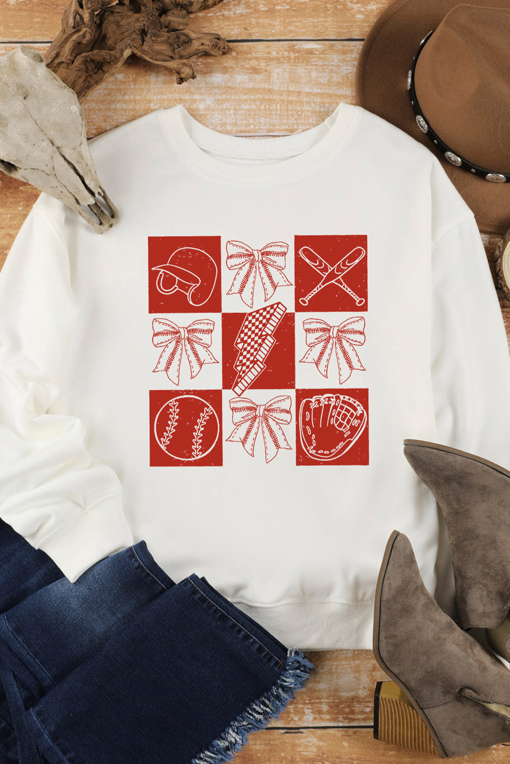 Baseball Graphic Casual Sweatshirt